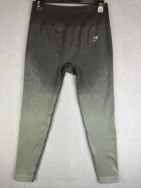 Gymshark ADAPT OMBRE SEAMLESS LEGGINGS black grey sz L B1A2L